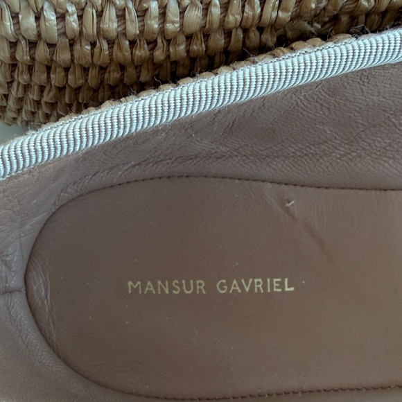 Mansur Gavriel Beige Woven Loafers - Picture 5 of 6